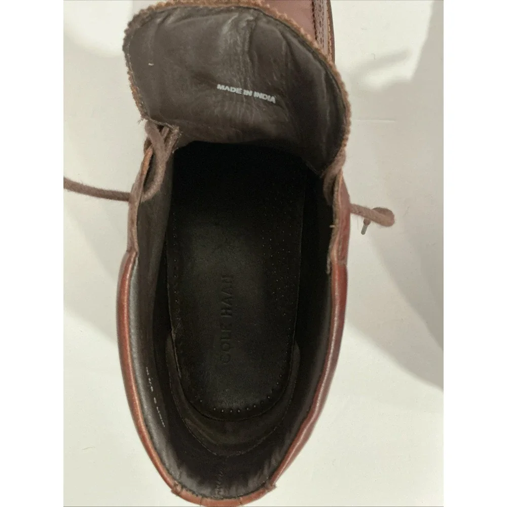 Cole Haan Liam Chukka II Men's 9.5, Wingtip Leather Ankle Boots Brogue Lace